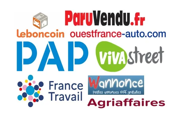 Fransa'daki en iyi seri ilan sitelerinin logoları